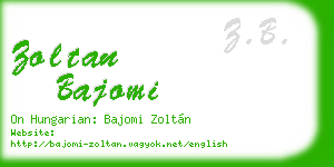 zoltan bajomi business card