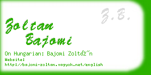 zoltan bajomi business card